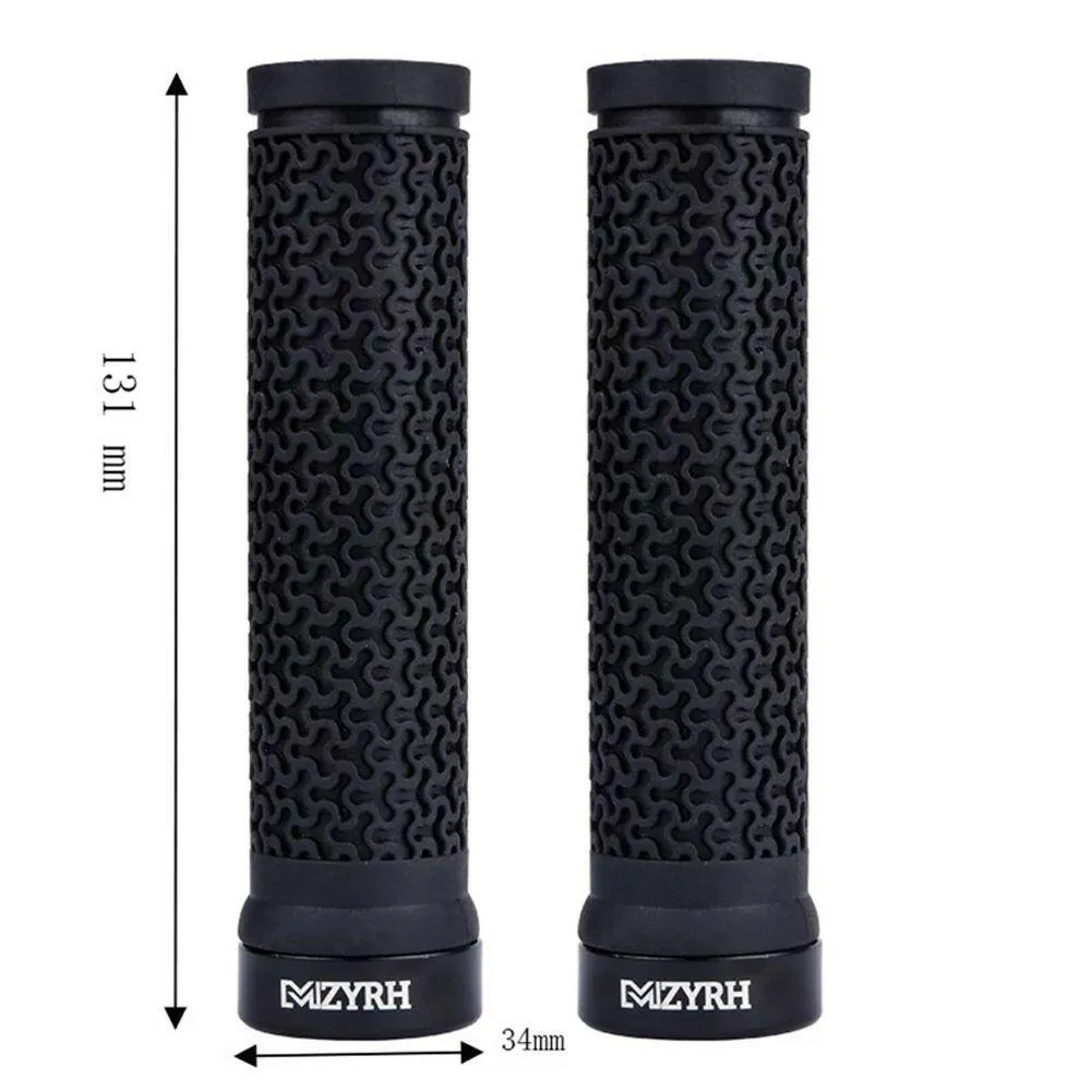 2pcs MTB Grips Mountain Bike Lockable Aluminum Clamp Grip Lock On Anti-Slip Rubber Bicycle Shock-Proof Handle 10