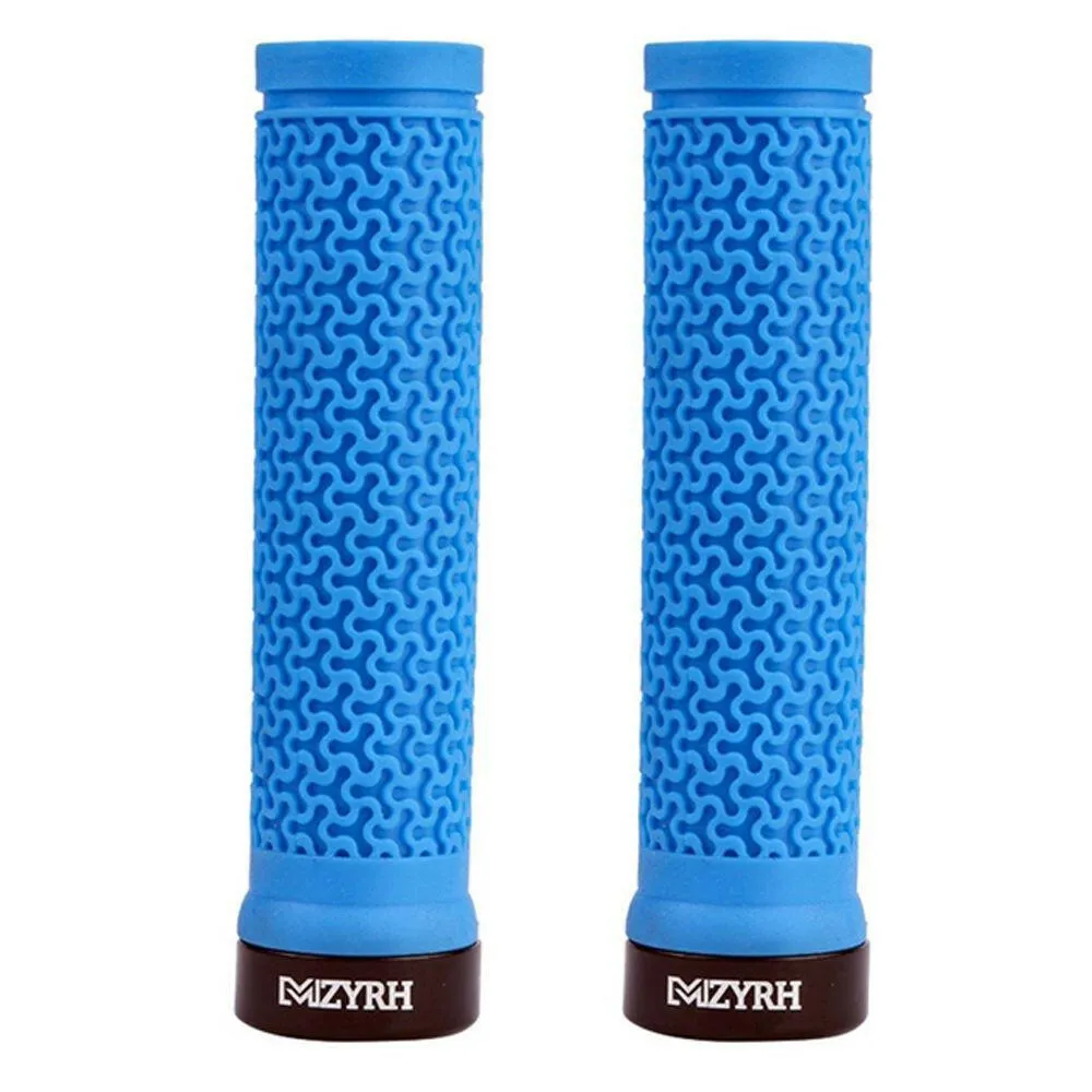 2pcs MTB Grips Mountain Bike Lockable Aluminum Clamp Grip Lock On Anti-Slip Rubber Bicycle Shock-Proof Handle 10