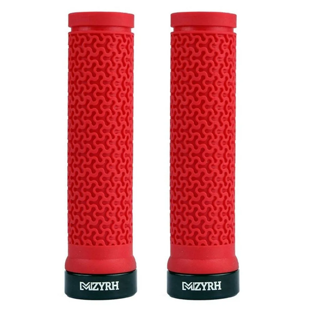 2pcs MTB Grips Mountain Bike Lockable Aluminum Clamp Grip Lock On Anti-Slip Rubber Bicycle Shock-Proof Handle 10
