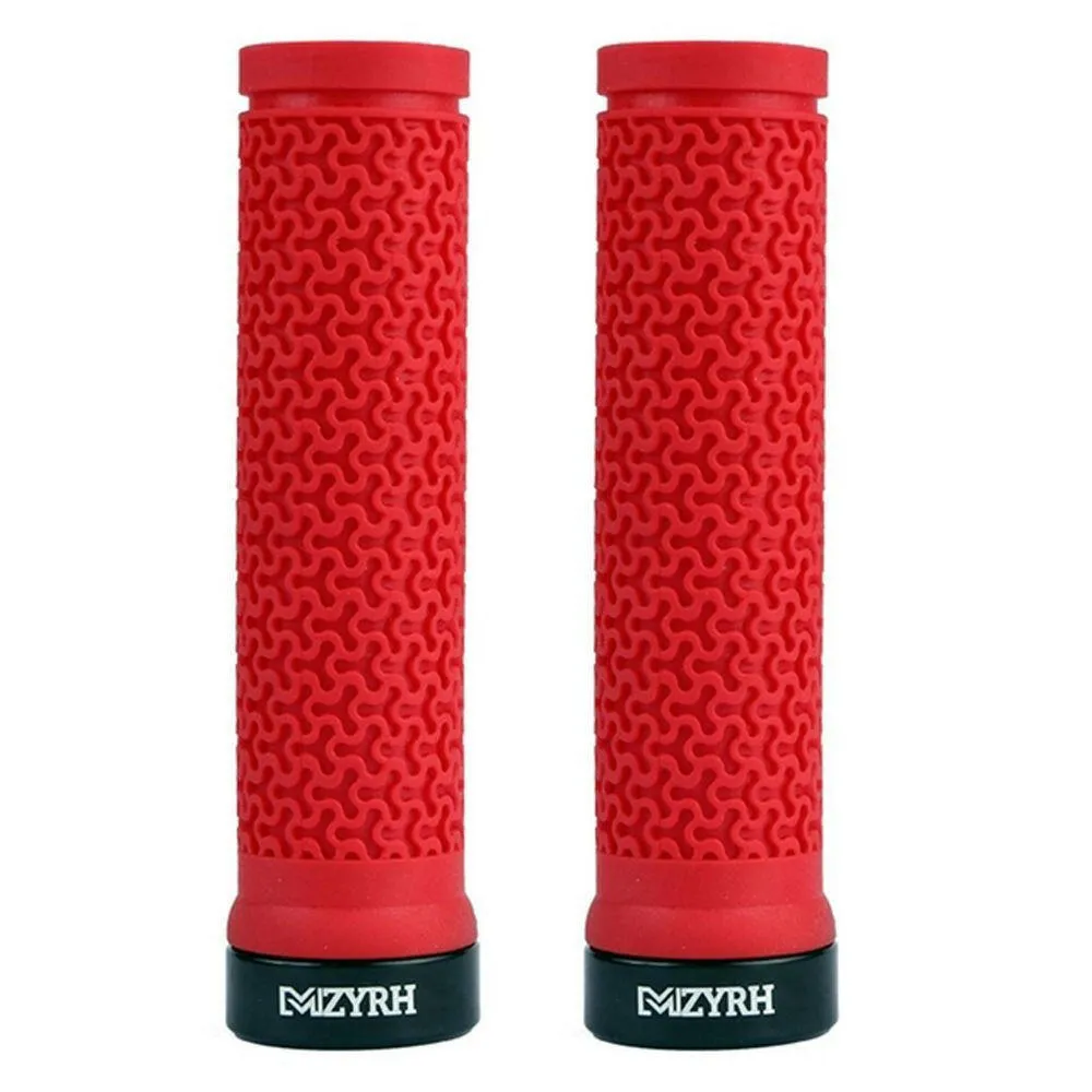 2pcs MTB Grips Mountain Bike Lockable Aluminum Clamp Grip Lock On Anti-Slip Rubber Bicycle Shock-Proof Handle 10