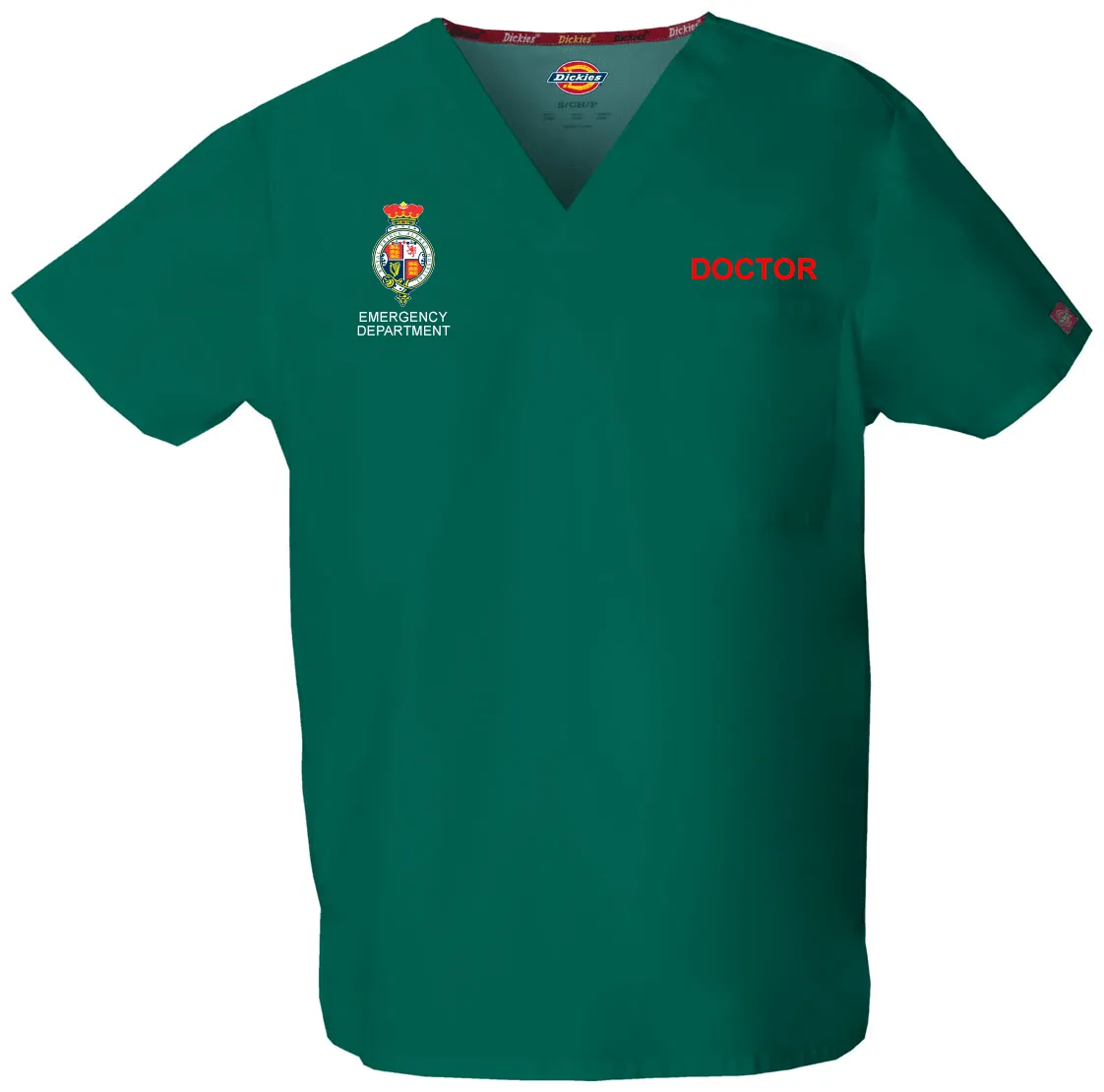 83706 RPA Emergency Doctor Dickies Unisex v-neck scrub top