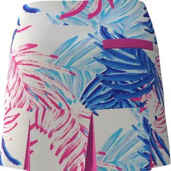 AB Sport Women's Leaf Print Back Pleat Golf Skirt - LFRHP3P