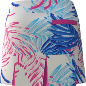 AB Sport Women's Leaf Print Back Pleat Golf Skirt - LFRHP3P