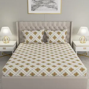 Andil Printed Bedsheet - Green