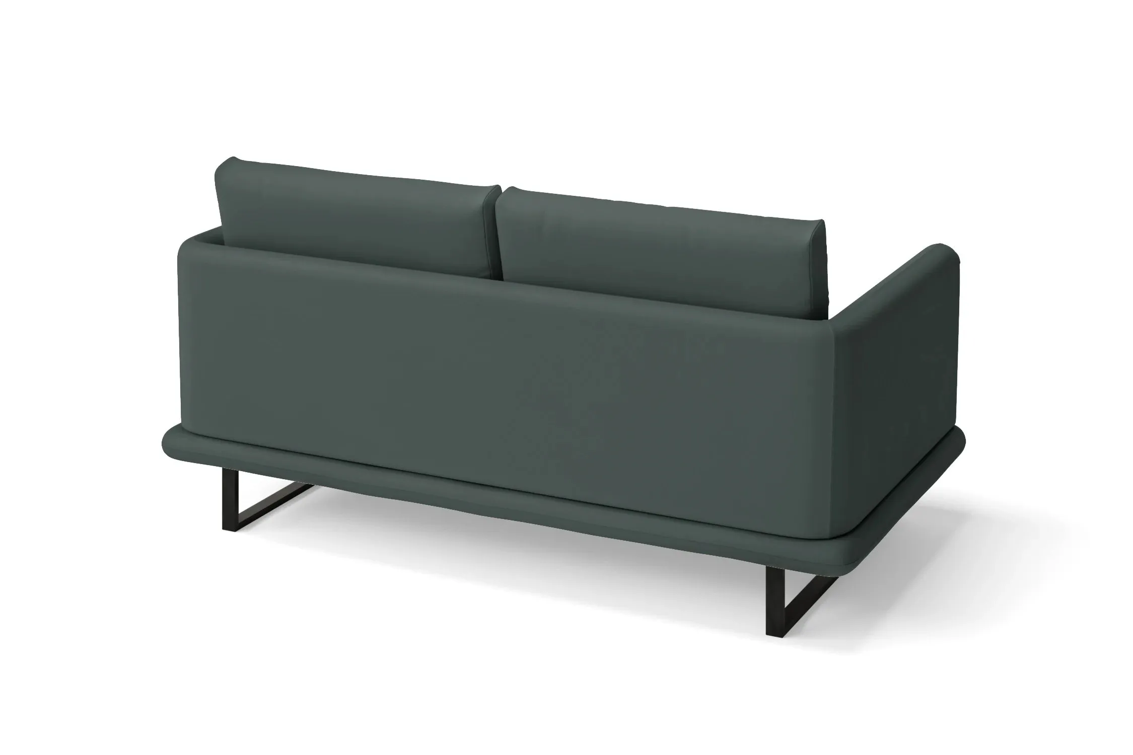 Calabria 2 Seater Sofa Dusky Turquoise Leather