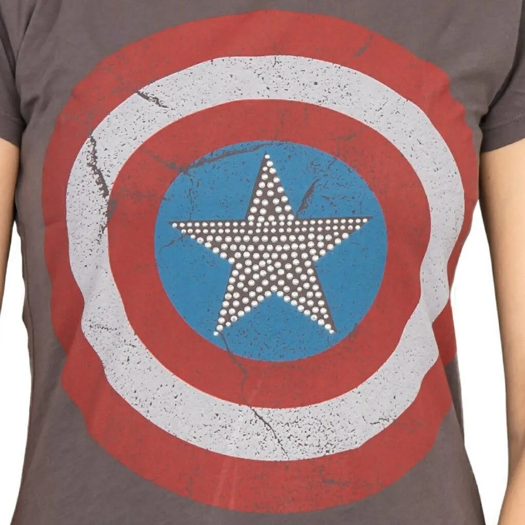 Captain America Studded Star Juniors T-shirt