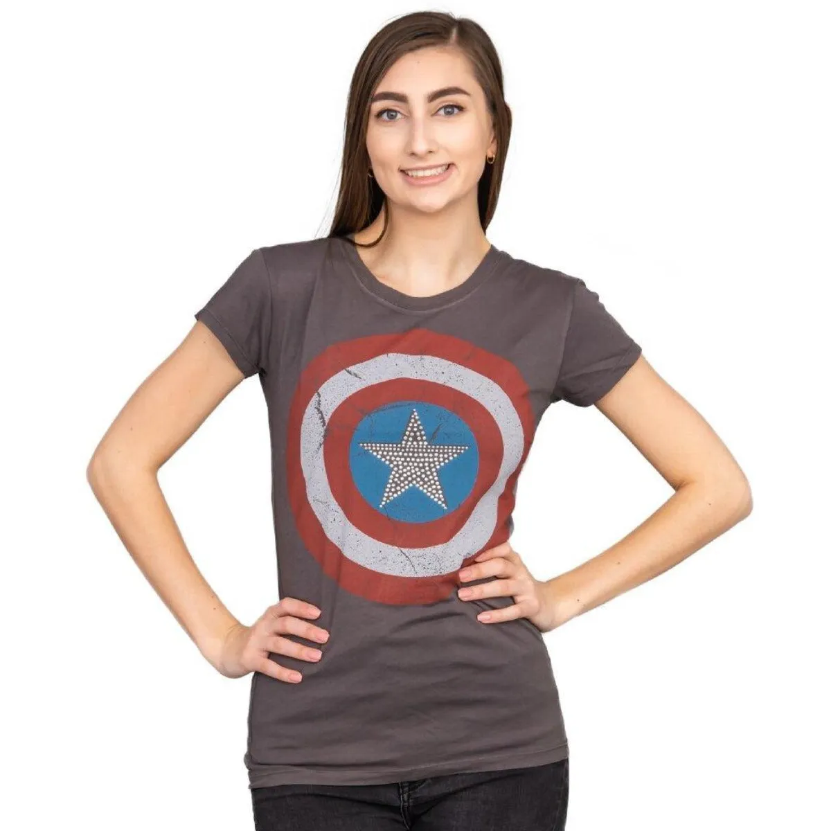 Captain America Studded Star Juniors T-shirt