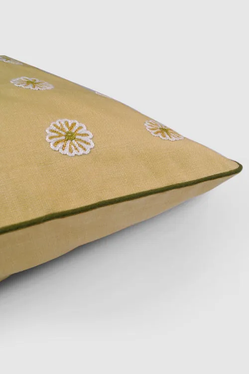 Dilara Aari Embroidered Cushion Cover Beige