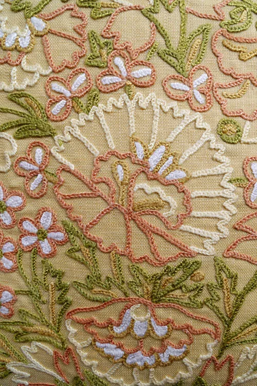 Dilara Aari Embroidered Cushion Cover Beige