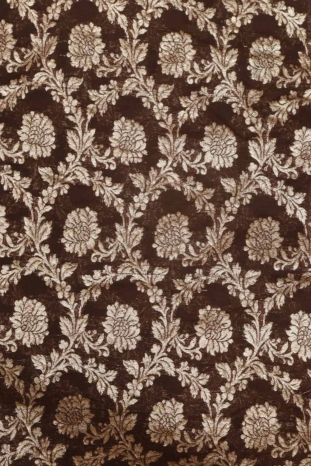 Elegant Brown Banarasi Chanderi Silk Suit With Dyeable Banarasi Handloom Tissue Silk Dupatta