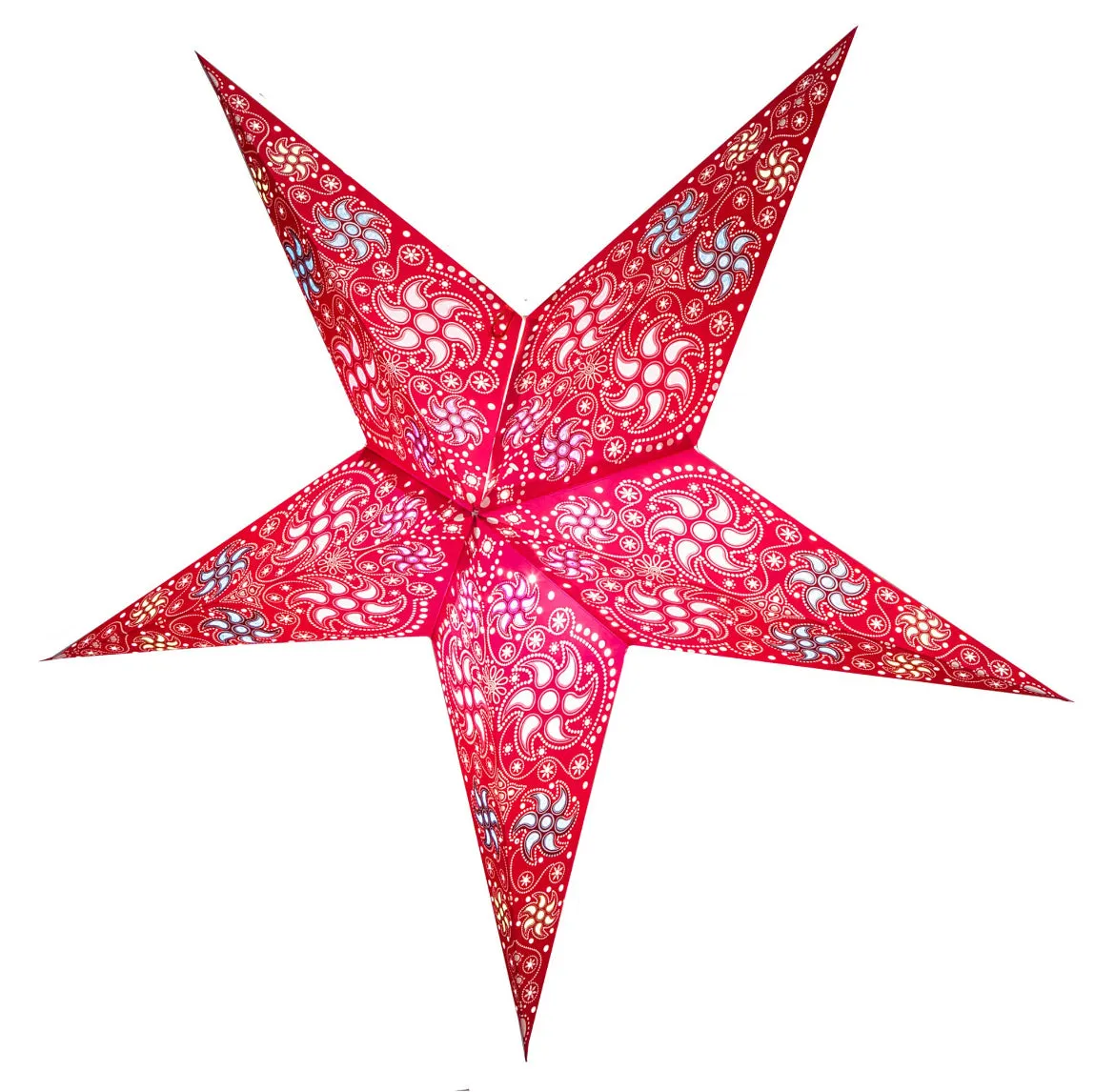Firework Red Paper Star Lantern