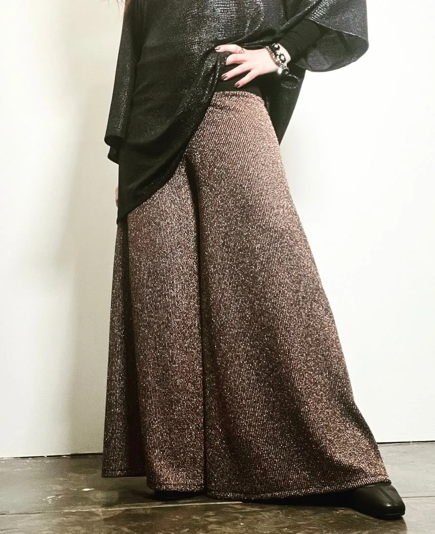 Flared Pant - Bronze Lurex Stripe