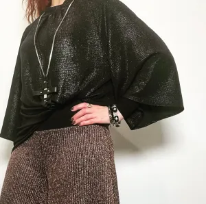 Flared Pant - Bronze Lurex Stripe