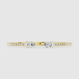 Gina Lab Grown Diamond Bangle-Pear