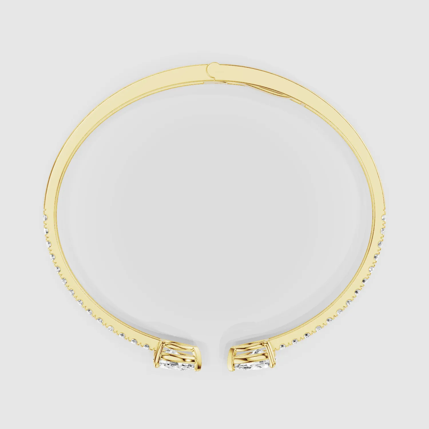 Gina Lab Grown Diamond Bangle-Pear