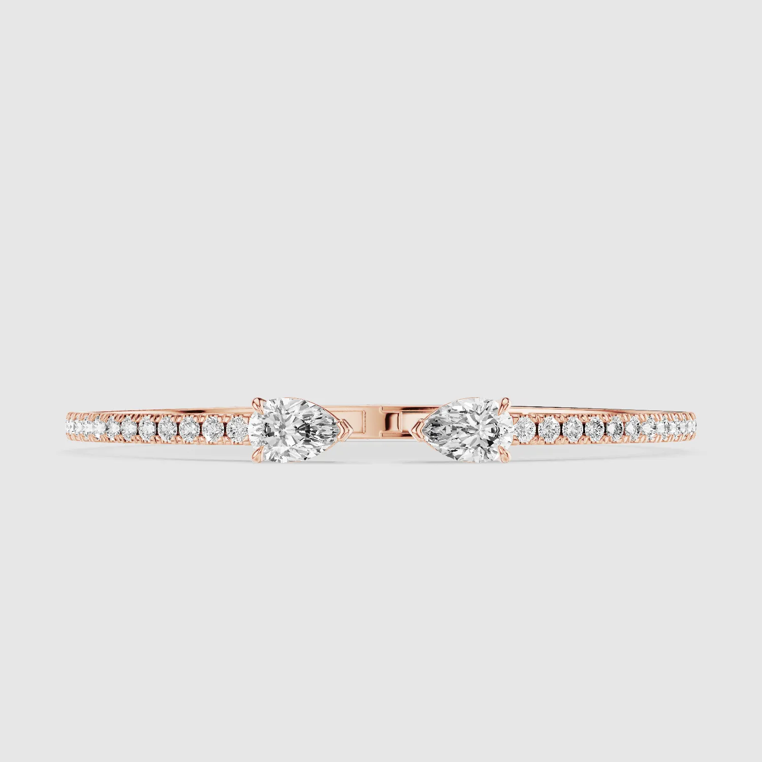 Gina Lab Grown Diamond Bangle-Pear