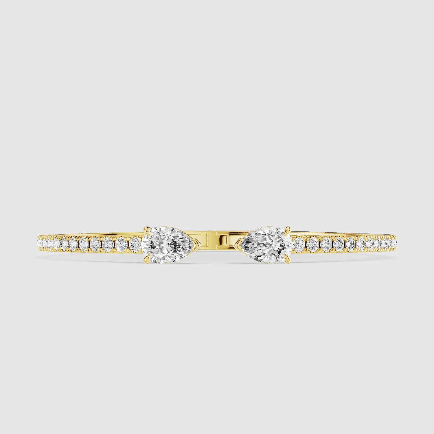 Gina Lab Grown Diamond Bangle-Pear