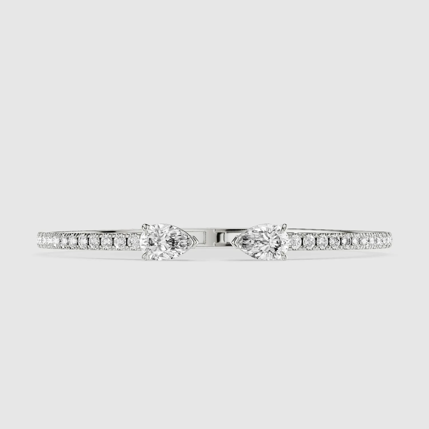 Gina Lab Grown Diamond Bangle-Pear