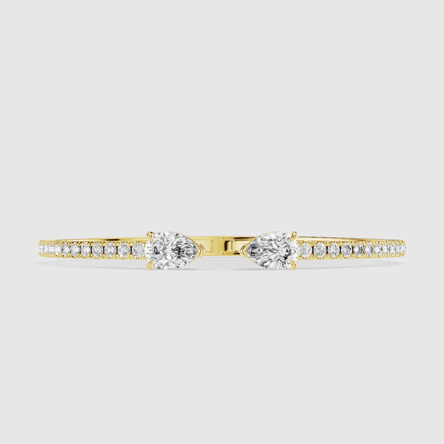 Gina Lab Grown Diamond Bangle-Pear