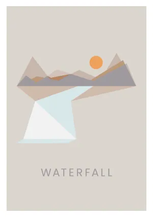 Graphic Art Print | Waterfall