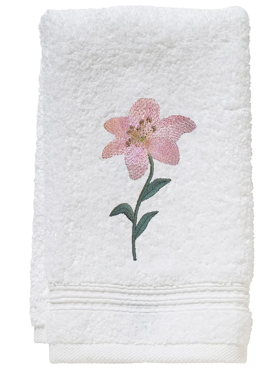 Guest Towel, Terry, Starburst Lily
