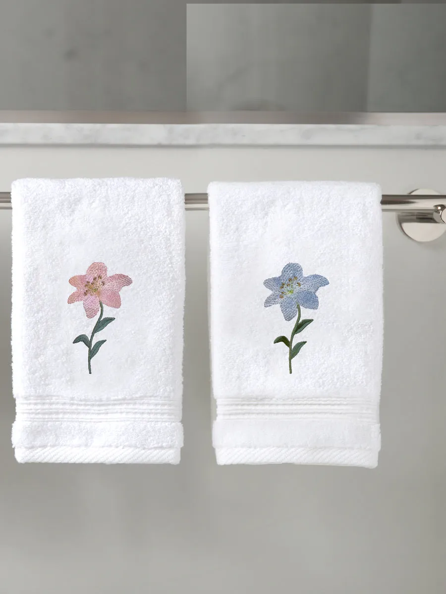 Guest Towel, Terry, Starburst Lily