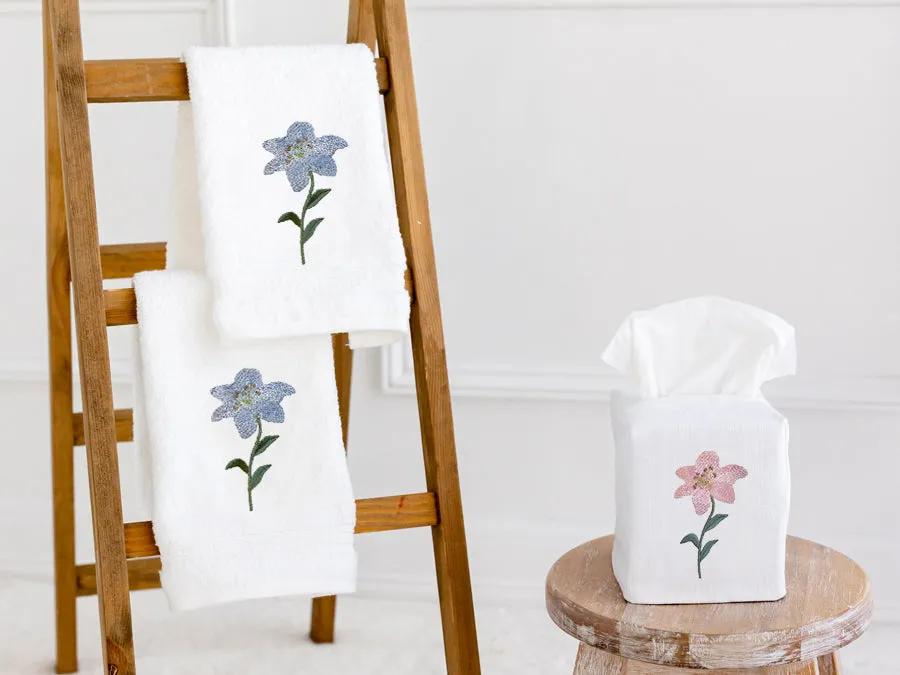 Guest Towel, Terry, Starburst Lily