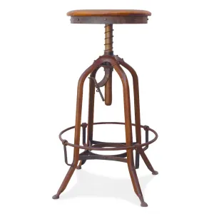 Iron leather Vintage Bar Chairs