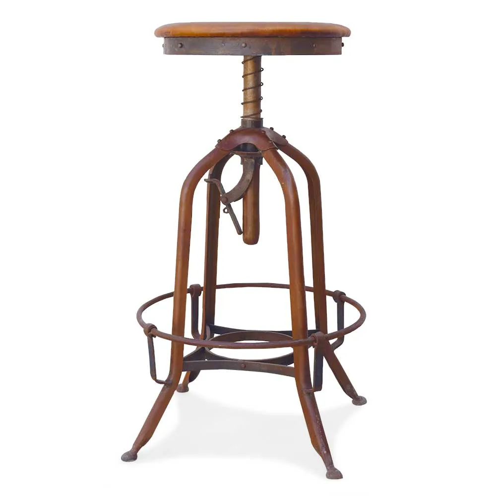 Iron leather Vintage Bar Chairs
