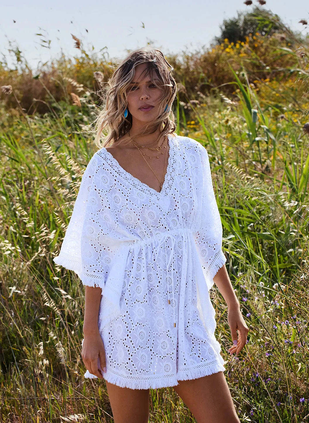 Ivy White Kaftan