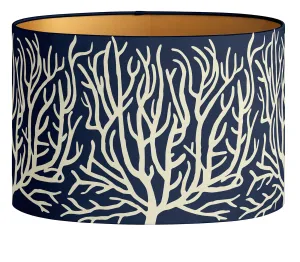Lampshade Lauren Navy Ecru