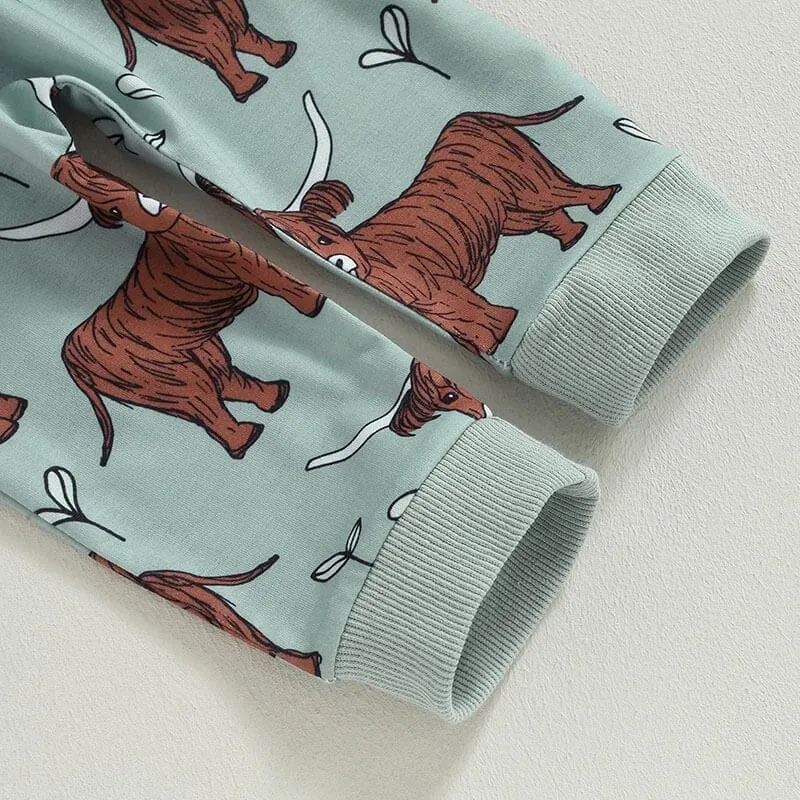 Long Sleeve Highland Cow Baby Set