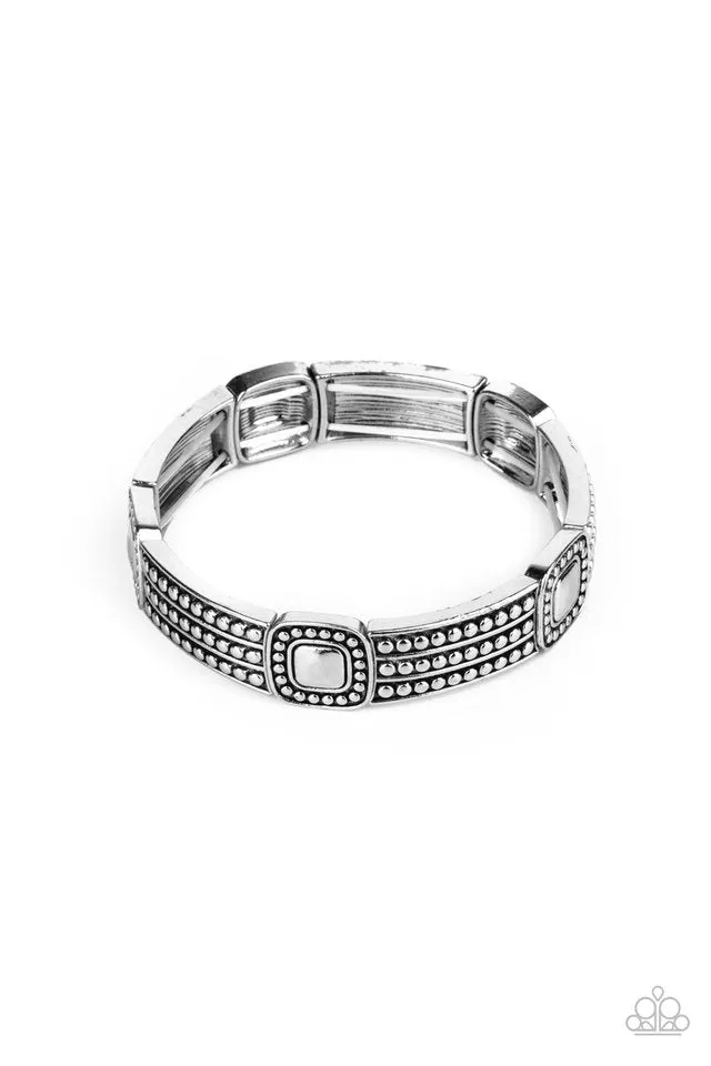 Paparazzi Bracelet ~ Rustic Redux - Silver