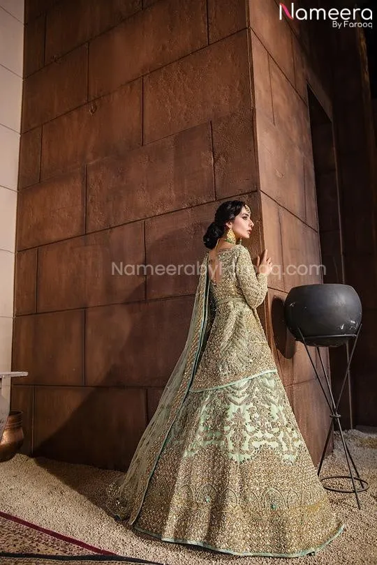 Premium Wear Designer Mint Green Lehenga Choli #BN840
