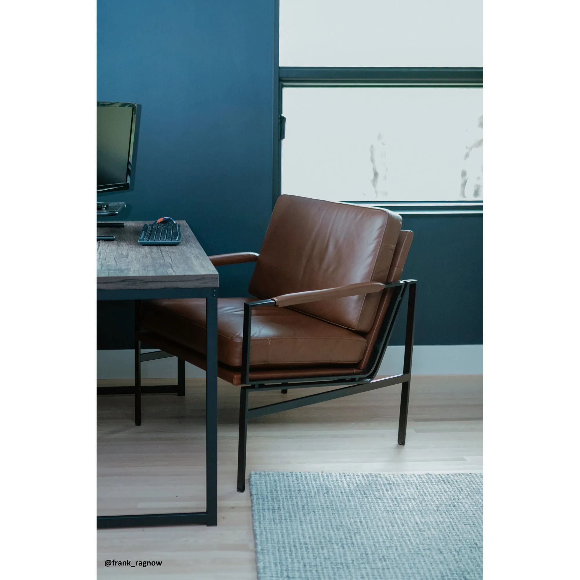 Puckman Leather Accent Chair