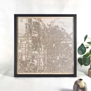 Salt Lake City Wooden Map