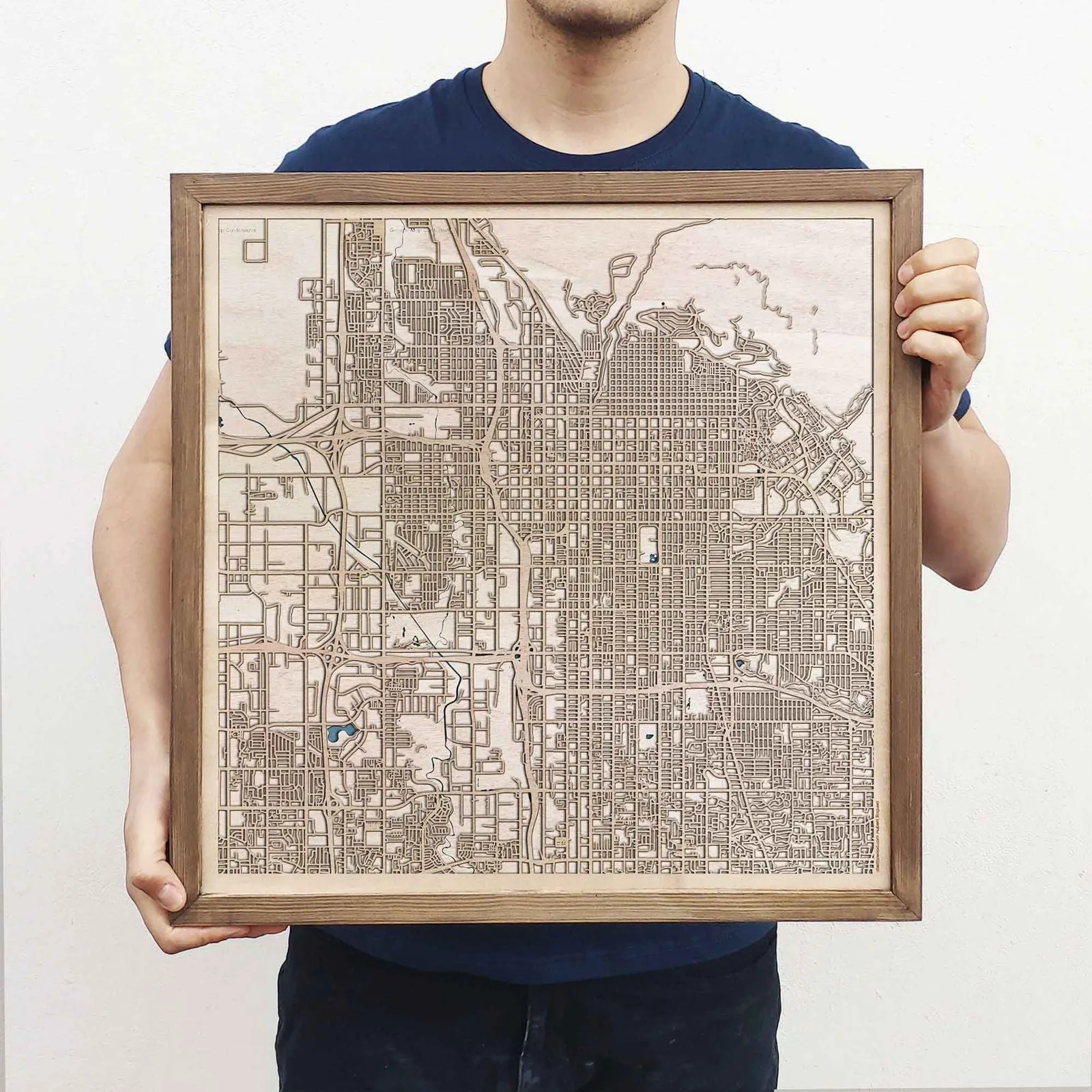 Salt Lake City Wooden Map