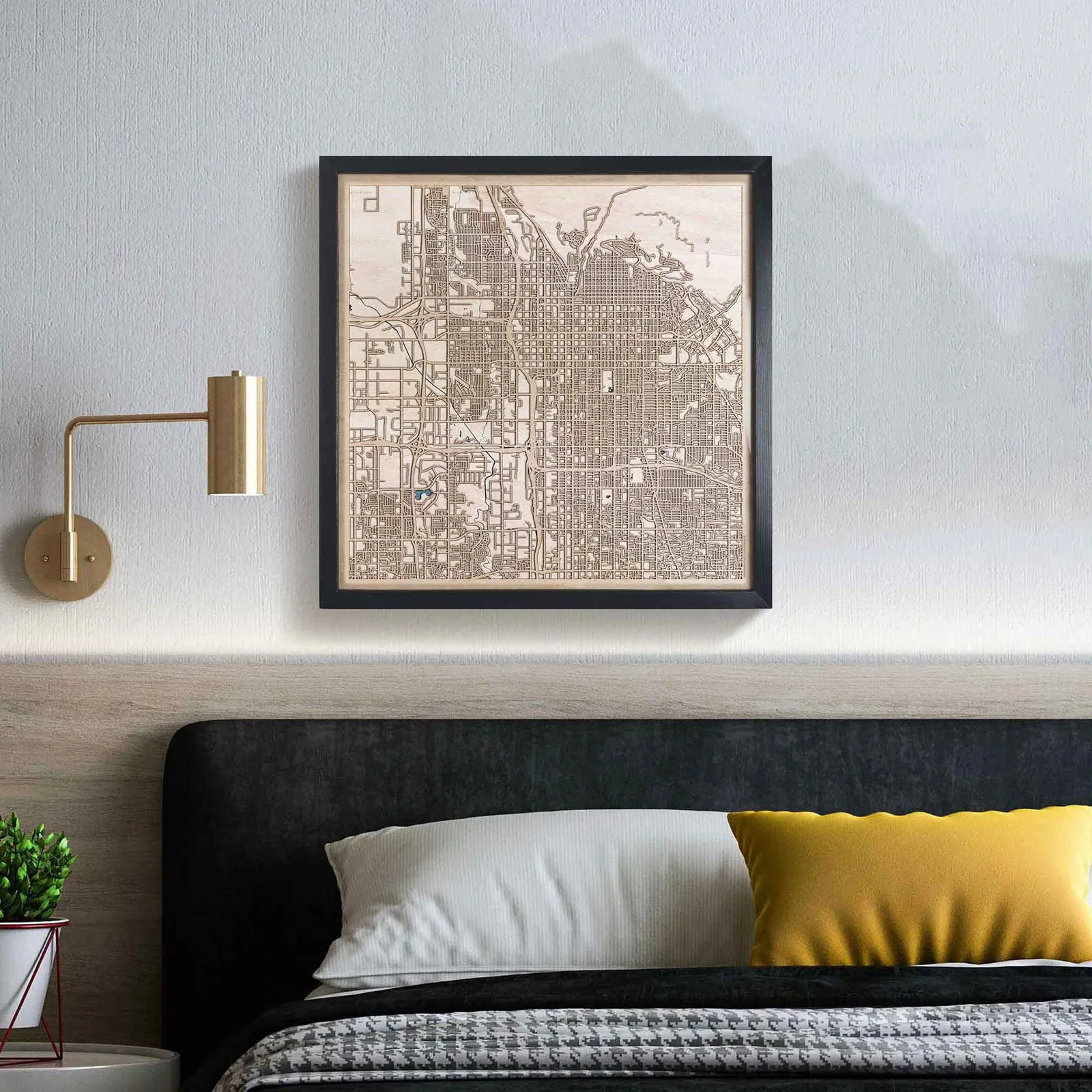 Salt Lake City Wooden Map