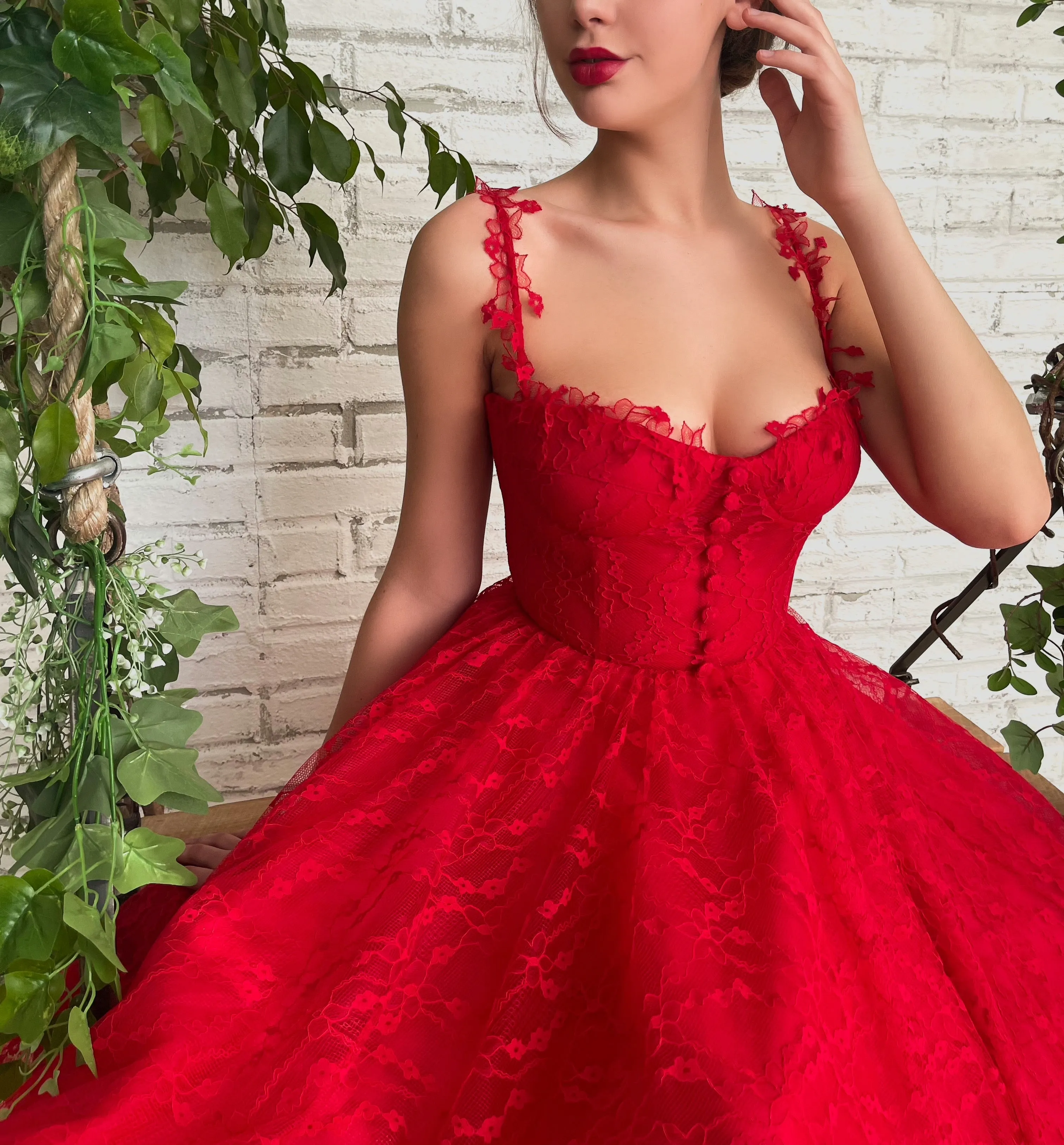 Scarlet Rose Garden Gown