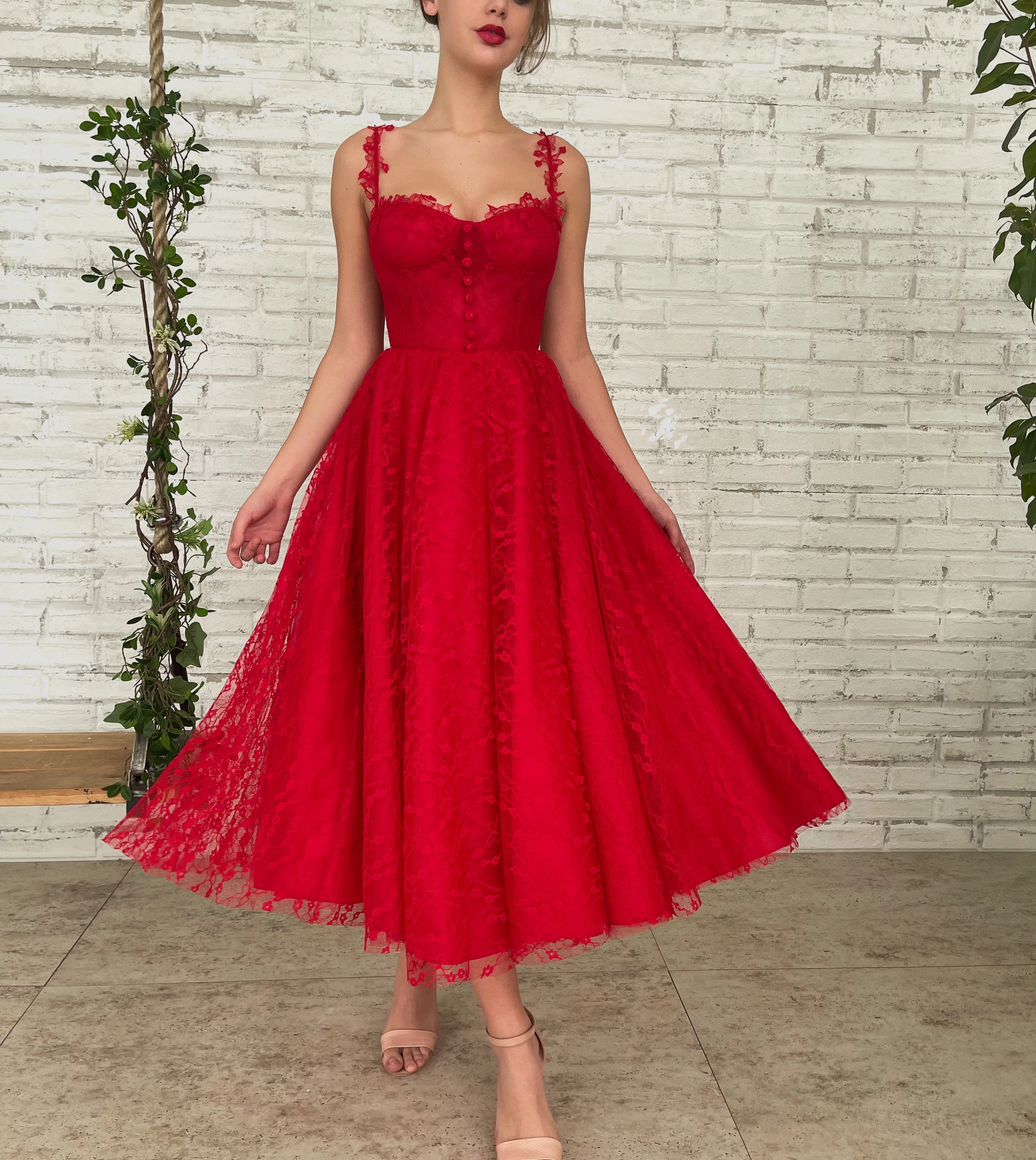 Scarlet Rose Garden Gown