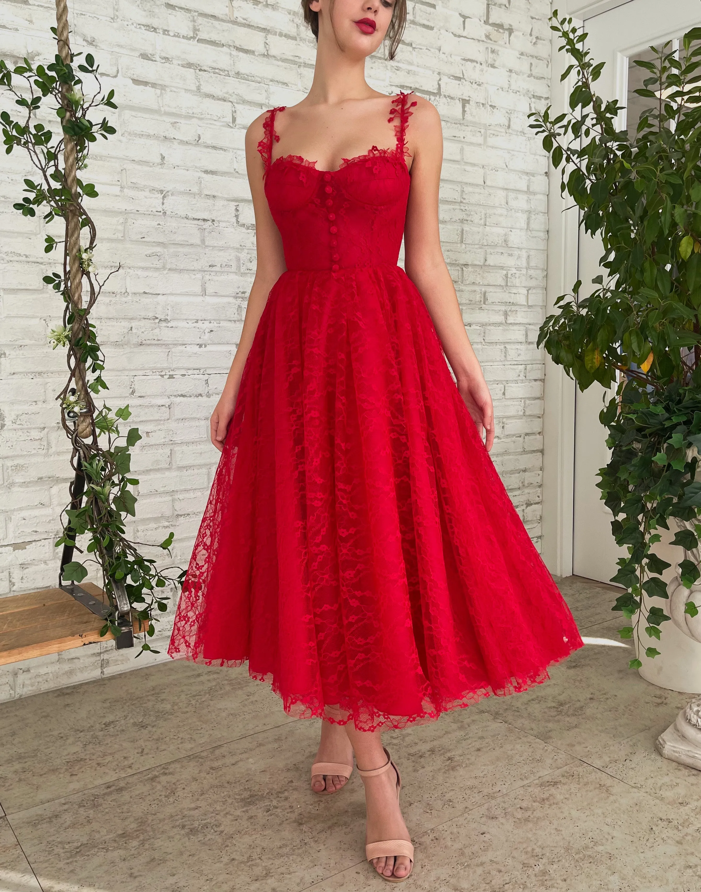 Scarlet Rose Garden Gown