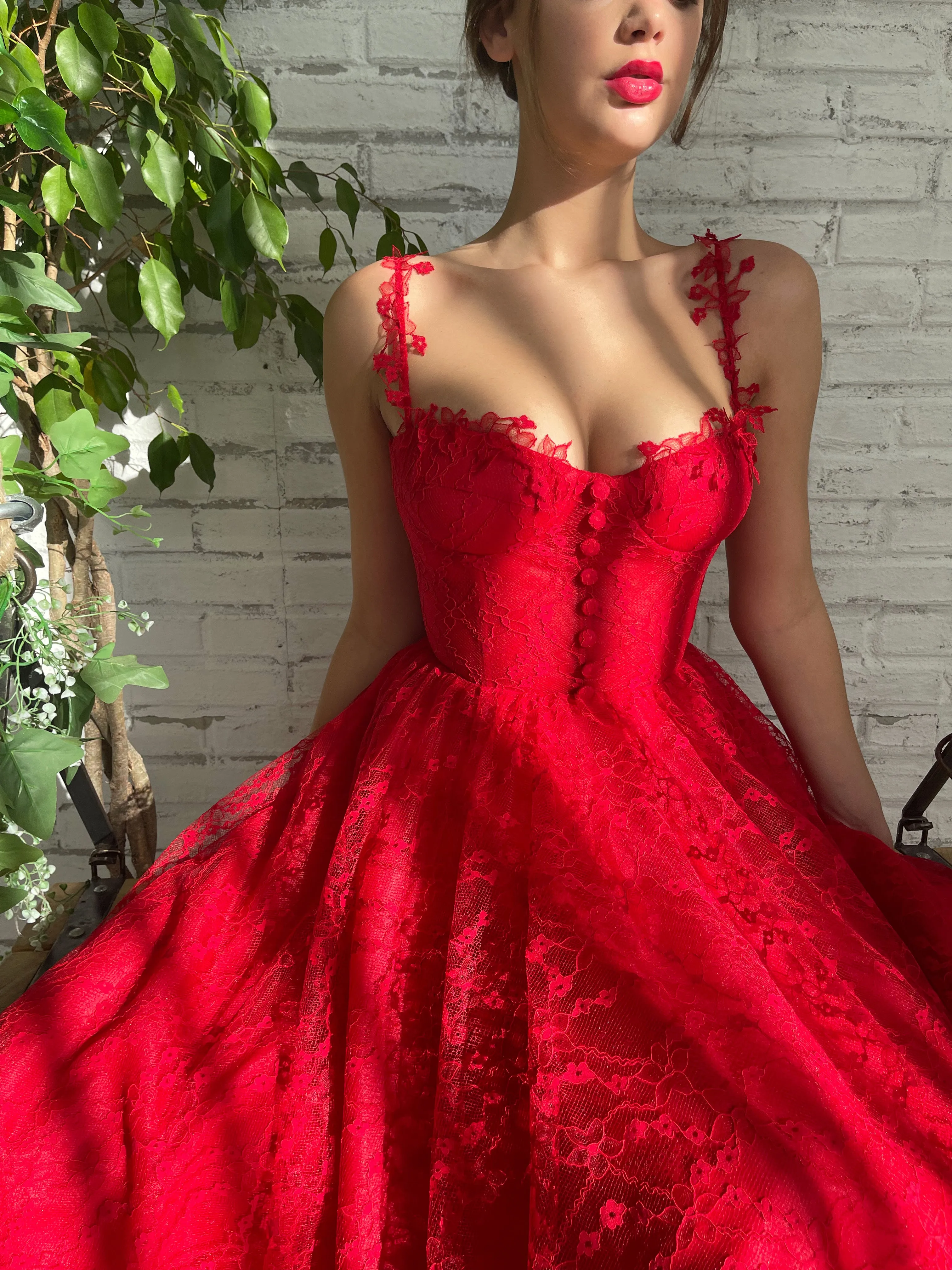 Scarlet Rose Garden Gown