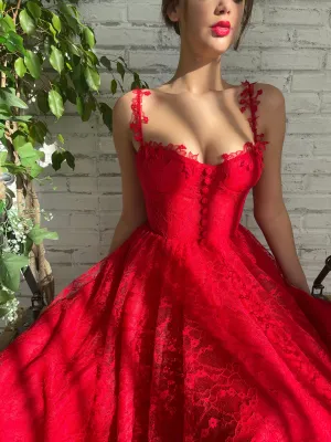 Scarlet Rose Garden Gown