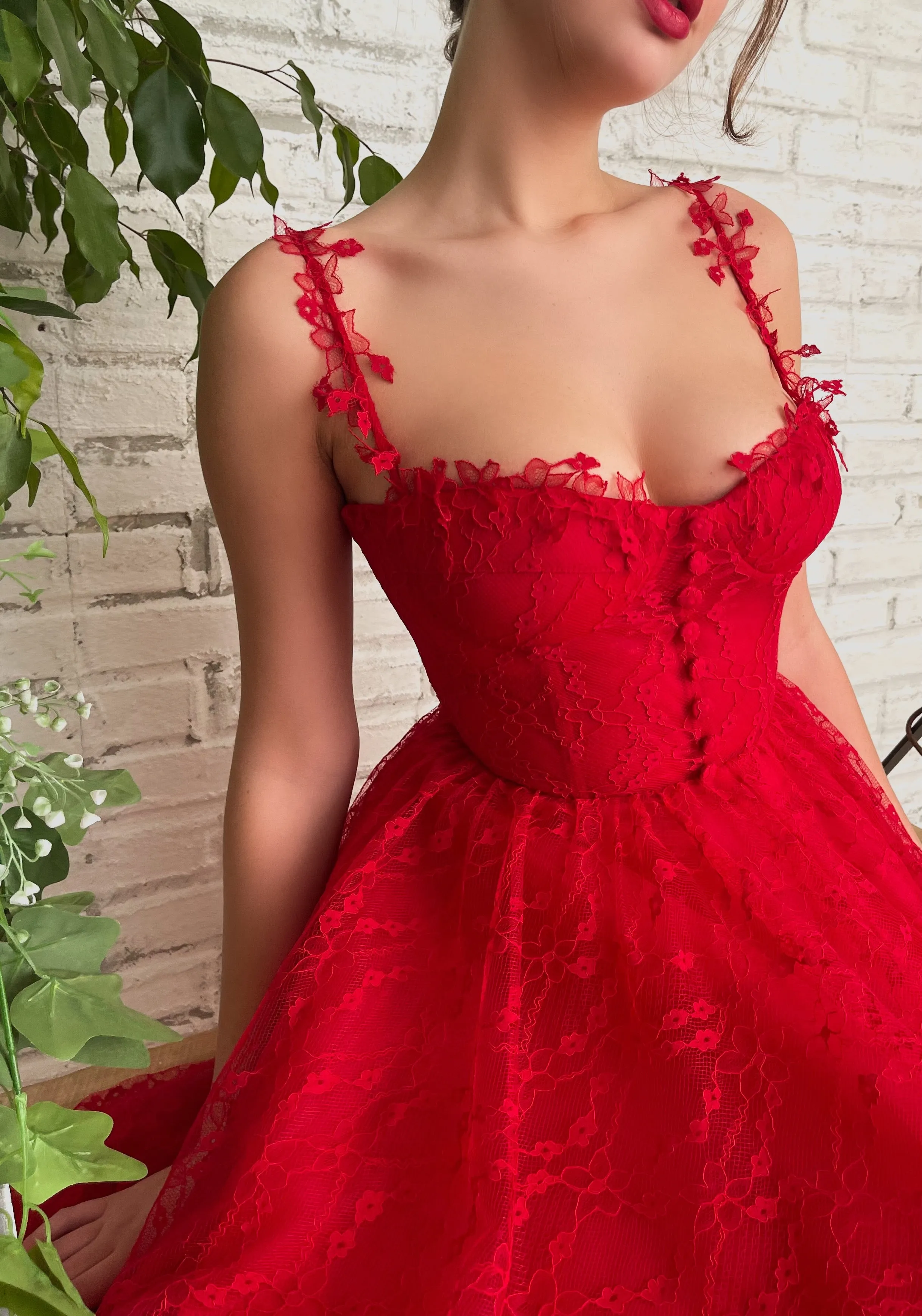 Scarlet Rose Garden Gown