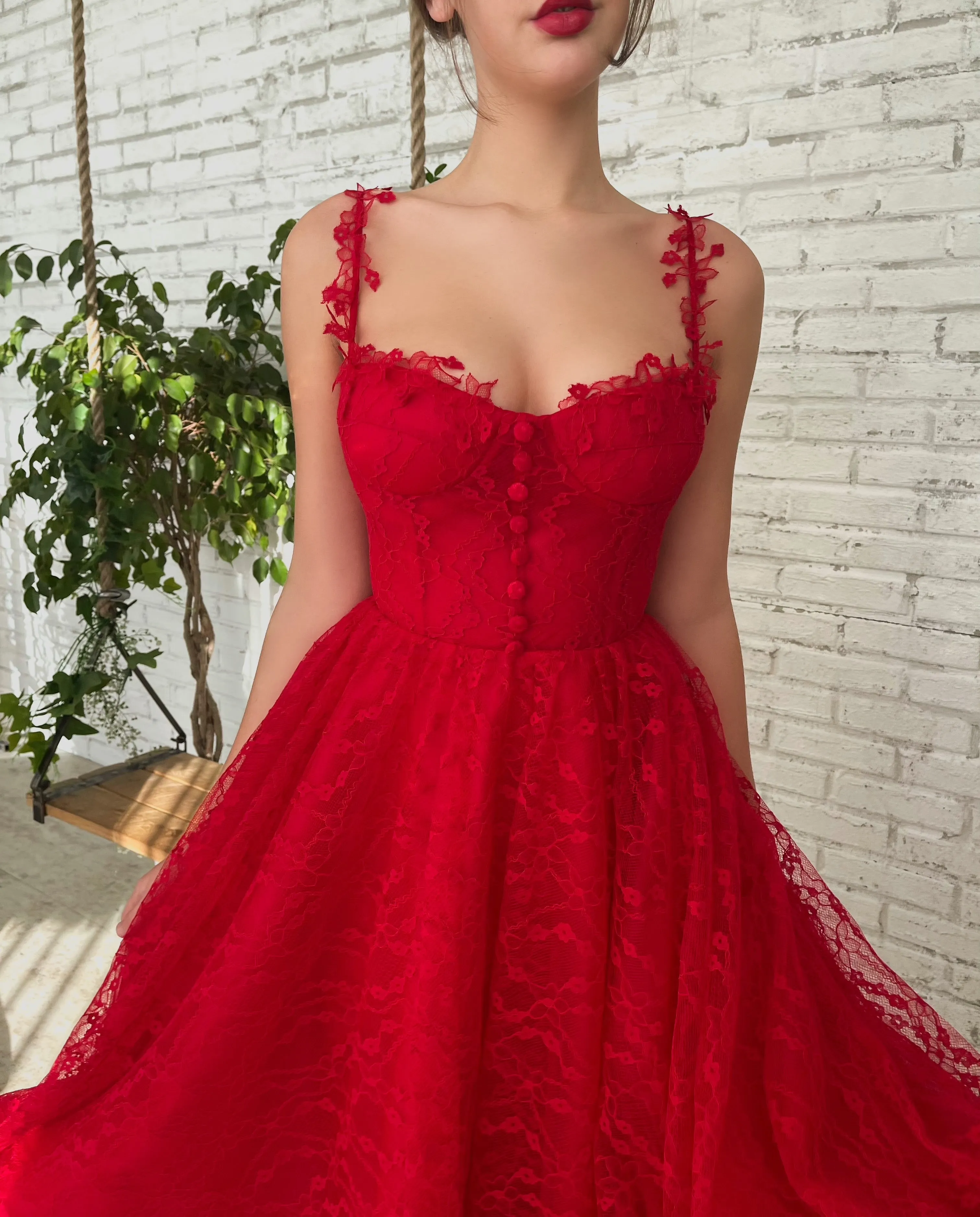 Scarlet Rose Garden Gown