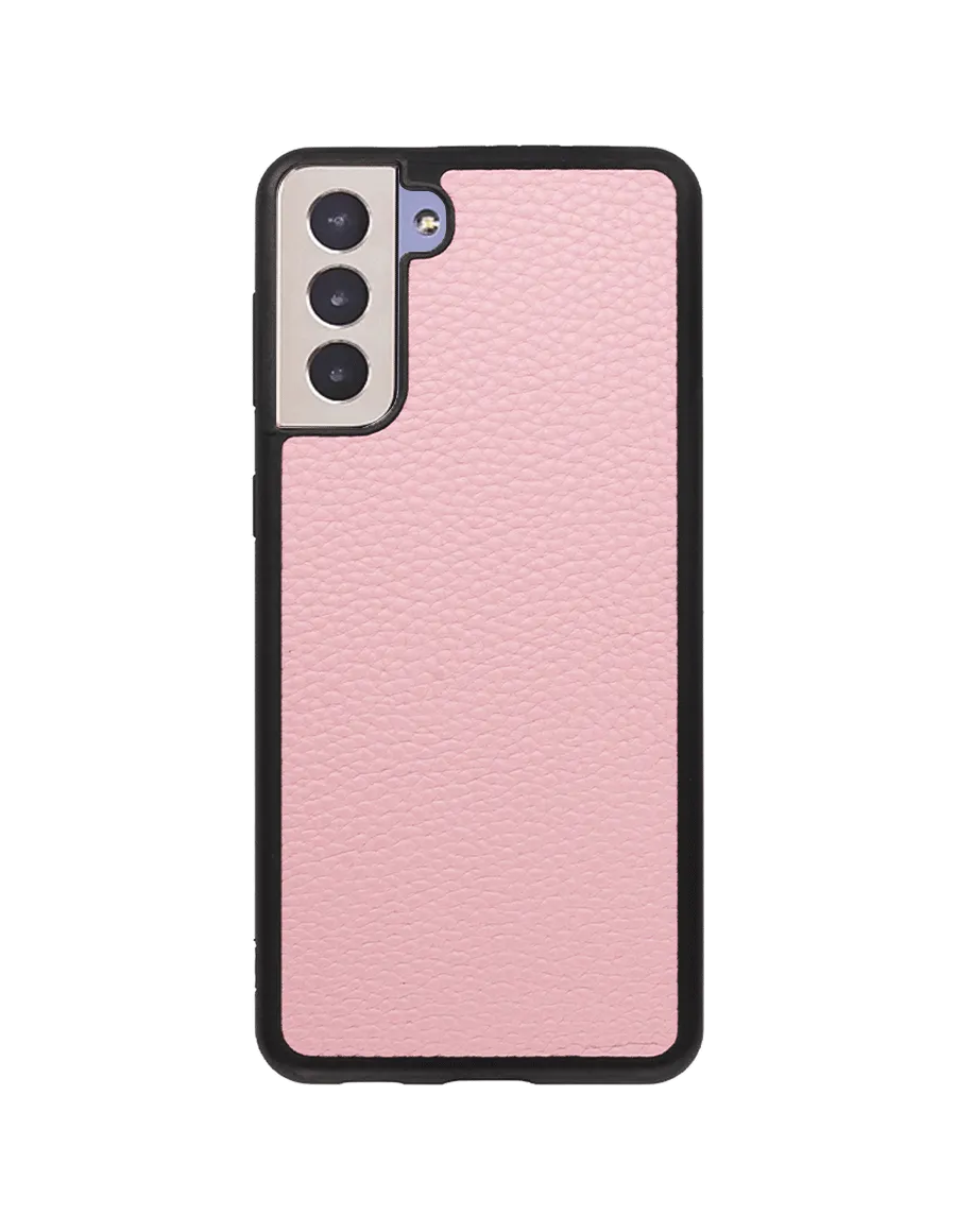 Signature Pebbled Leather Samsung Case with Black Border