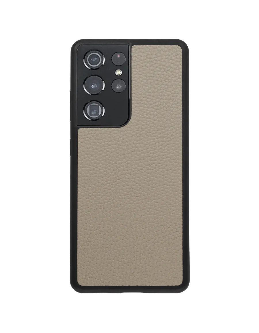 Signature Pebbled Leather Samsung Case with Black Border