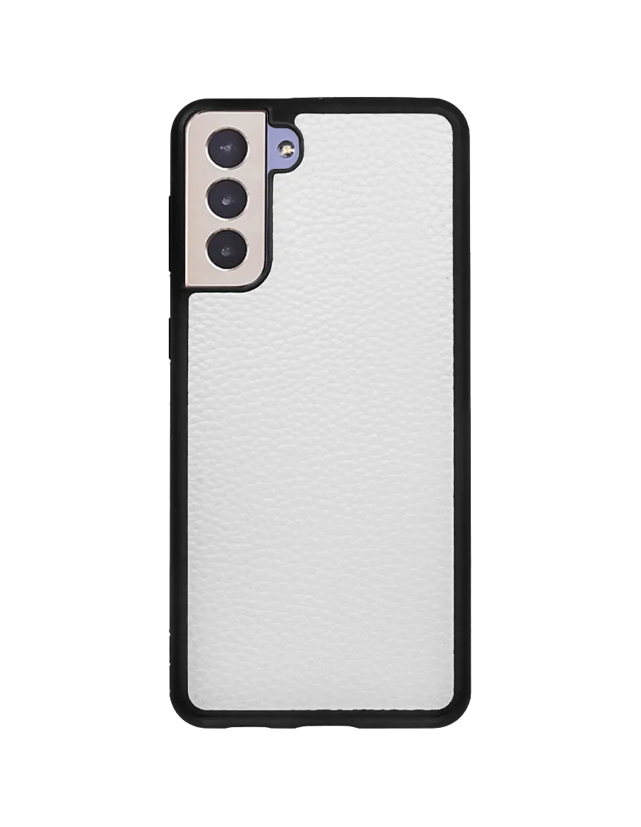 Signature Pebbled Leather Samsung Case with Black Border