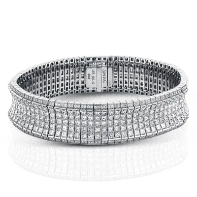 Simon-set Bracelet in 18k Gold with Diamonds