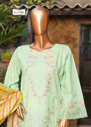 SMLF-EMB-423 B - 3 Piece Embroidered Stitched Suit